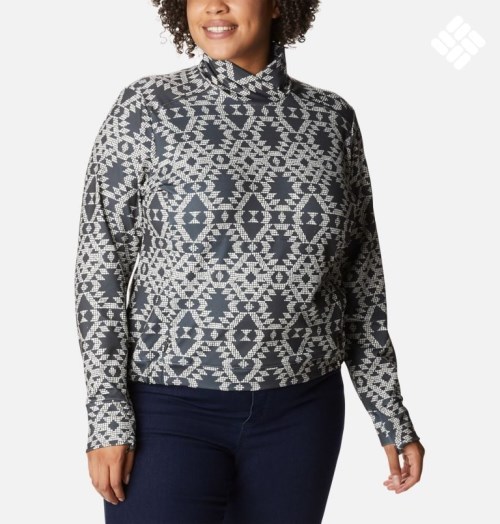 Women's Columbia Weekend Adventure Sweatshirts Navy | Plus Size CA-O0C58